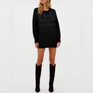 Beach Riot Vivienne Blizzard Fairisle Sweater Dress